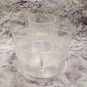 Clear acrylic cosmetic or pencil storage container